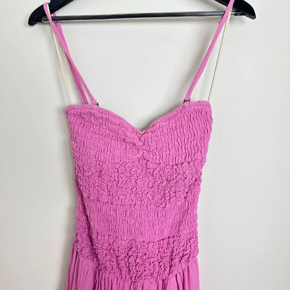 FREE PEOPLE Sparkling Moment Midi Dress in Sugar Magnolia Size Small